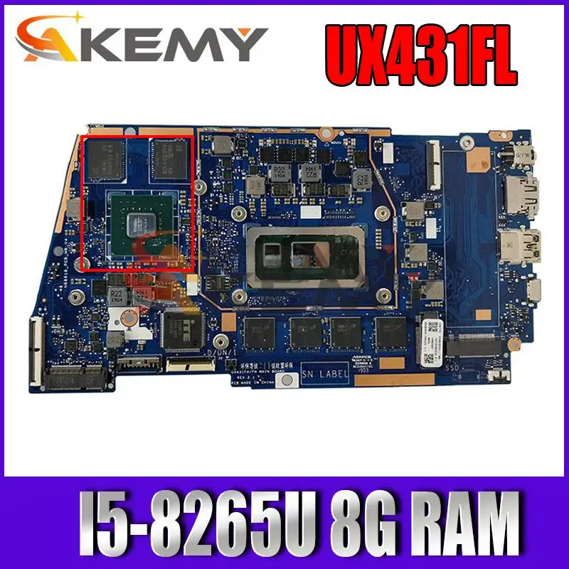 UX431FL Материнская плата ASUS ZenBook UX431FL UX431FNC UX431FN UX431F материнская плата для ноутбука с I5-8265U 8G RAM
UX431FL Материнская плата ASUS ZenBook UX431FL UX431FNC UX431FN UX431F материнская плата для ноутбука с I5-8265U 8G RAM