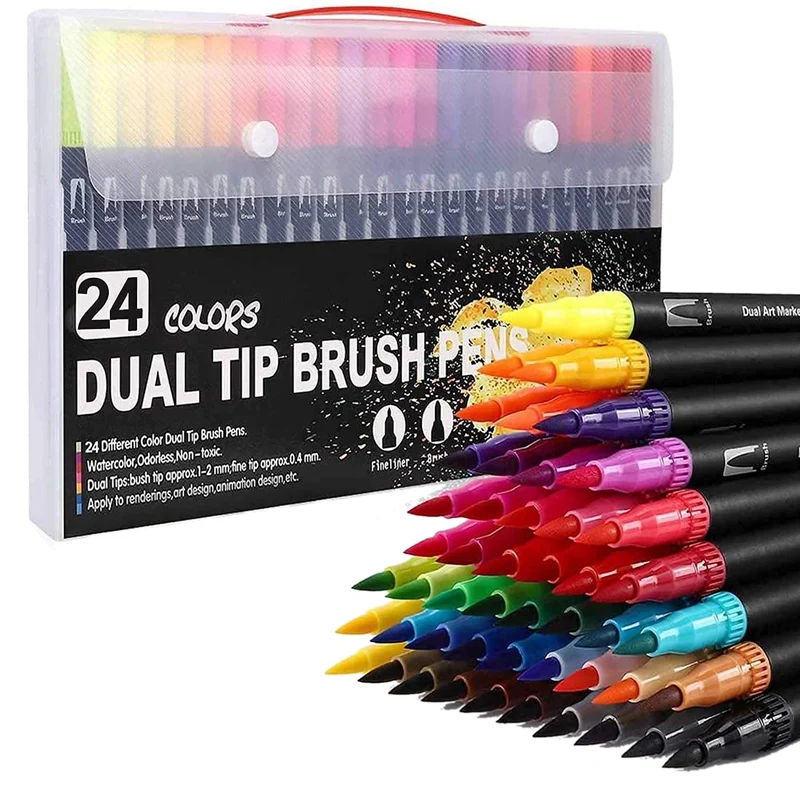 Colouring Pens Dual Brush Pens Felt Tip Pens Art Markers Drawing, Painting, Calligraphy, Colouring Books
Colouring Pens Dual Brush Pens Felt Tip Pens Art Markers Drawing, Painting, Calligraphy, Colouring Books
