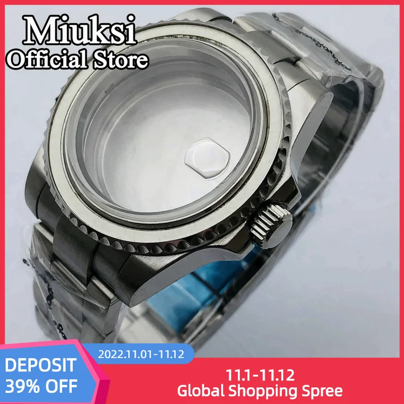 Miuksi 40mm sapphire glass silver watch case fit NH35 NH36 NH34 ETA2824 2836 PT5000 Miyota8205 8215 Mingzhu DG2813 3804 movement 
Miuksi 40mm sapphire glass silver watch case fit NH35 NH36 NH34 ETA2824 2836 PT5000 Miyota8205 8215 Mingzhu DG2813 3804 movement