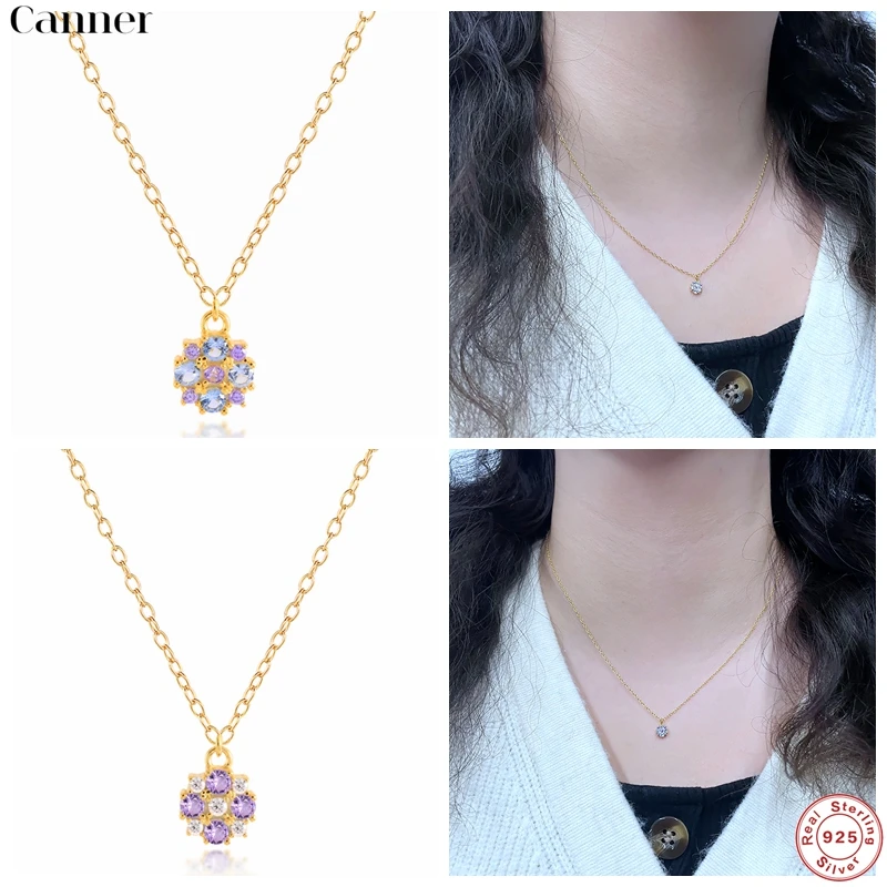 CANNER 925 Sterling Silver Flower Zircon Necklaces Long Chain 2022 Trend Fashion Choker Necklace for Women Fine Jewelry collars
CANNER 925 Sterling Silver Flower Zircon Necklaces Long Chain 2022 Trend Fashion Choker Necklace for Women Fine Jewelry collars