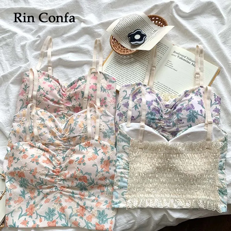 Rin Confa Women Boobtube Top dense flower pattern Adjustable Straps Smock Camis Top Summer Ruched Bandeau Fold Sexy Crop Tops
Rin Confa Women Boobtube Top dense flower pattern Adjustable Straps Smock Camis Top Summer Ruched Bandeau Fold Sexy Crop Tops