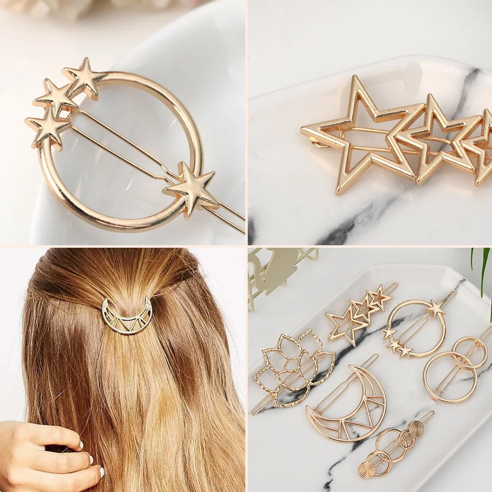 2022 New Women Metal Hair Clip Geometric Hairpin Gold Moon Round Hairgrip Barrette Girls Hair Accessories Styling Tools
2022 New Women Metal Hair Clip Geometric Hairpin Gold Moon Round Hairgrip Barrette Girls Hair Accessories Styling Tools