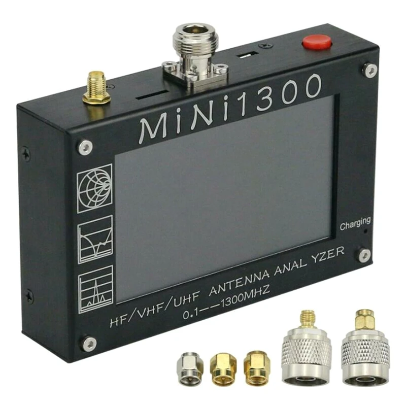 0.1-1300Mhz HF VHF UHF 4.3 Inch Antenna Analyzer Vector Network Analyzer SWR Meter Frequency Sweep Multimeter Mini1300 
0.1-1300Mhz HF VHF UHF 4.3 Inch Antenna Analyzer Vector Network Analyzer SWR Meter Frequency Sweep Multimeter Mini1300