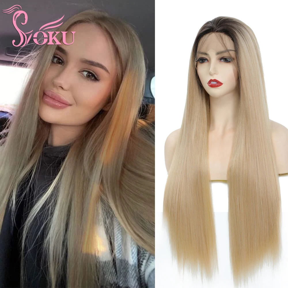 Soku Blonde Straight Synthetic Wig 13X3 Lace Frontal Wigs with Baby Hair 30 Inch Long Hair for Women Part Daily Natural Looking
Soku Blonde Straight Synthetic Wig 13X3 Lace Frontal Wigs with Baby Hair 30 Inch Long Hair for Women Part Daily Natural Looking