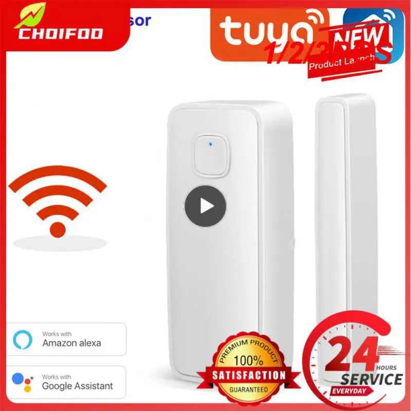 Датчик утечки воды Tuya Smart, датчик со звуком 80 дБ, с сигнализацией для умного дома, Квадрокоптер с Wi-Fi, 1/2/3 шт.