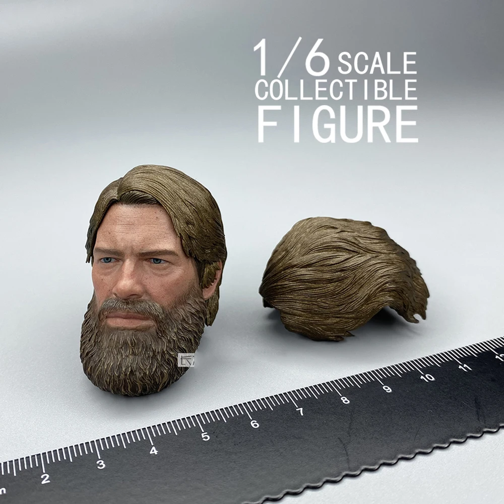 

1/6 Scale Male Arthur Morgan Head Sculpt Head Carving Beard Fit 12'' Soldier Action Figure Body Dolls