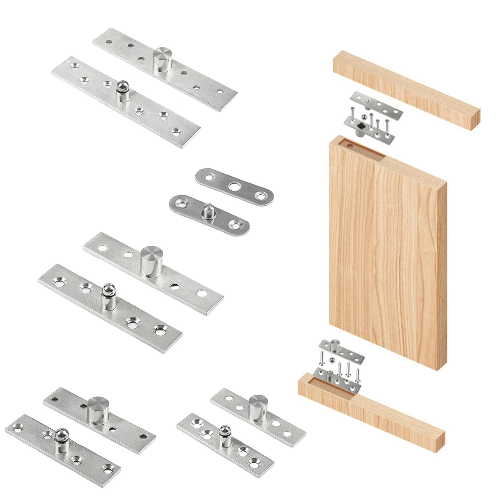 Home Improvement Hinges Kitchen Cabinets Furniture Door Hinge Stainless Steel Invisible Silver Tone 360 Degree Rotary Pivot Up
Home Improvement Hinges Kitchen Cabinets Furniture Door Hinge Stainless Steel Invisible Silver Tone 360 Degree Rotary Pivot Up