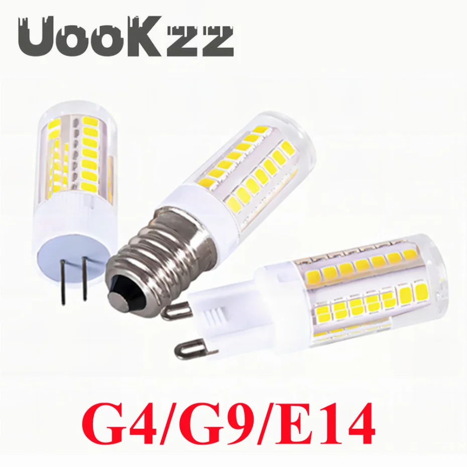 

UooKzz G4 G9 E14 LED Bulb 3W 5W 7W LED Lamp AC 220V LED Corn Bulb SMD2835 360 Beam Angle Replace Halogen Chandelier Lights