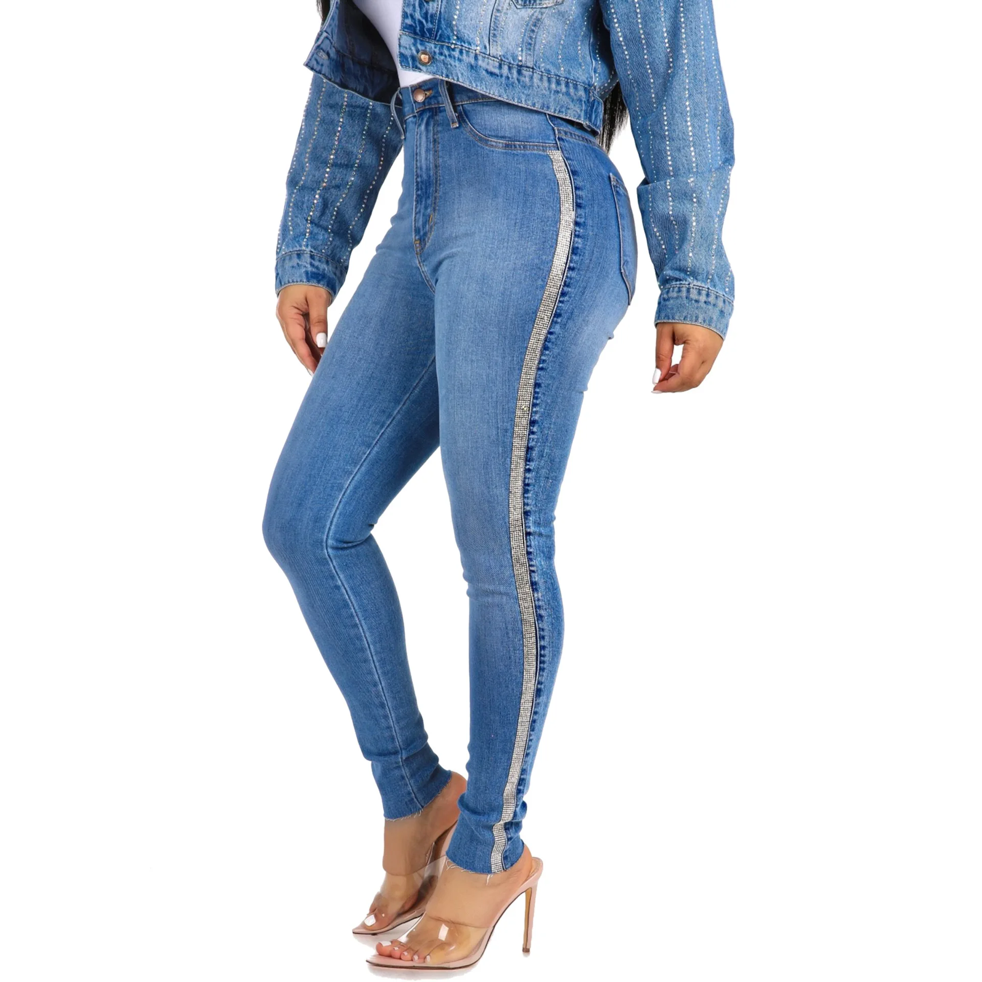 HSF2052 women's jeans fashion all-match stretch high waist gold trim skinny jeans
HSF2052 women's jeans fashion all-match stretch high waist gold trim skinny jeans
