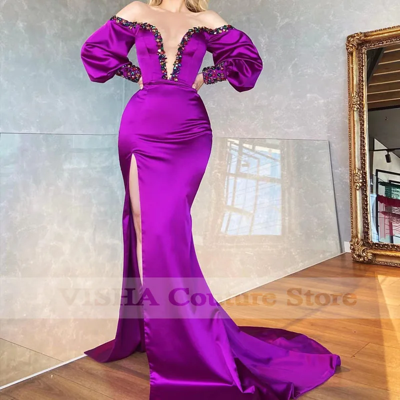 Фиолетовое длинное платье для выпускного вечера для девушек 2022 вечерние платья с кристаллами вечернее платье с высоким разрезом бальное платье на заказ 
Фиолетовое длинное платье для выпускного вечера для девушек 2022 вечерние платья с кристаллами вечернее платье с высоким разрезом бальное платье на заказ