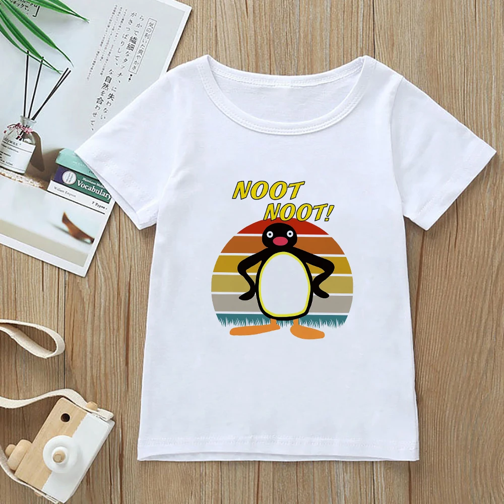 Aesthetic Girl T-shirt Cute Pingu Noot Noot Printed Kids Summer Clothing Cozy Soft Girls Boys Tops Korean Fashion Child Camiseta
Aesthetic Girl T-shirt Cute Pingu Noot Noot Printed Kids Summer Clothing Cozy Soft Girls Boys Tops Korean Fashion Child Camiseta