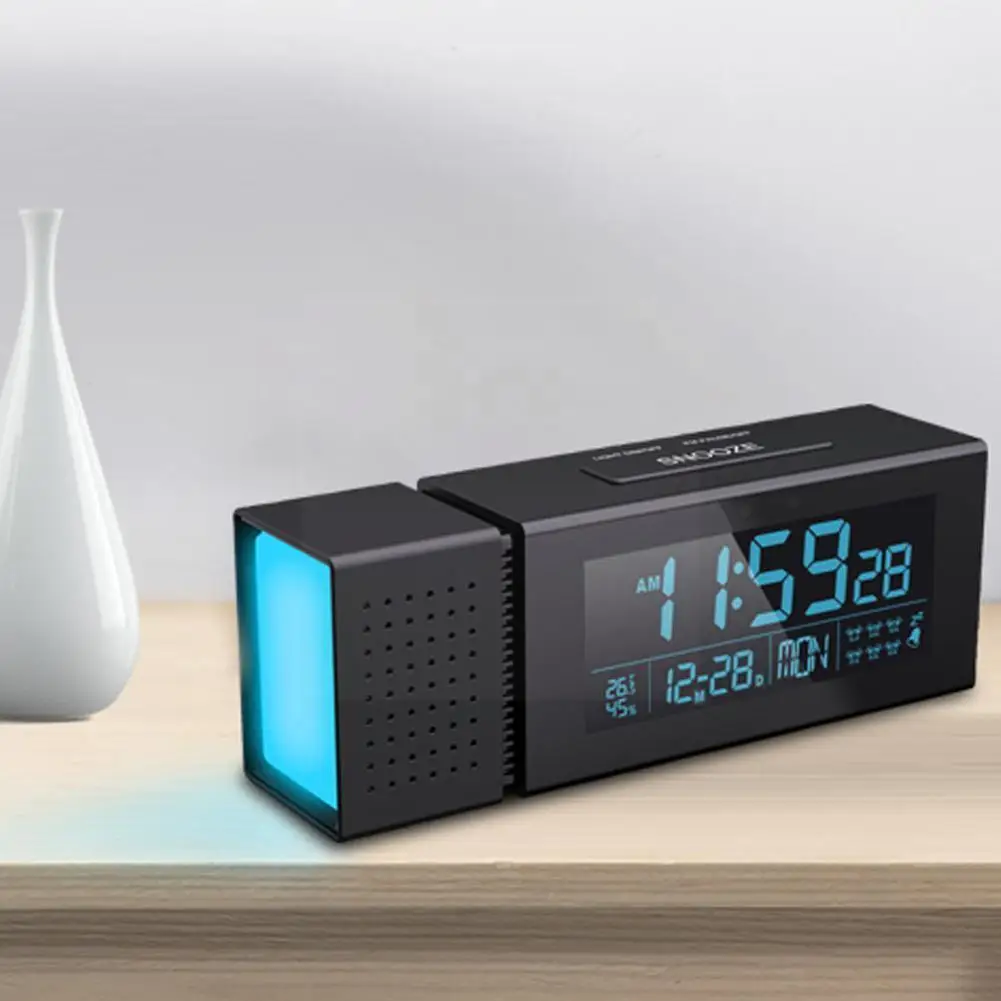 Digital Alarm Clock TS-P30 IR Sensor Movable Night Light With Display Radio Humidity Temperature FM G2G0
Digital Alarm Clock TS-P30 IR Sensor Movable Night Light With Display Radio Humidity Temperature FM G2G0