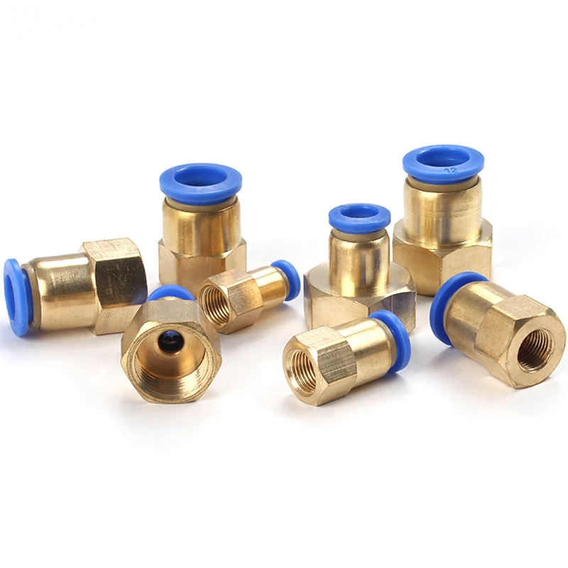 

Push to Connect Fittings Straight Pneumatic Quick Fitting Air Line Connector Tube 10mm OD Female Thread1/8" 1/4" 3/8" 1/2" 10pcs