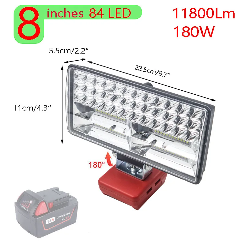 Car LED Work Light Flashlight Electric Torch Spotlight For Milwaukee 14.4V 18V Li-ion Battery De Walt MAX XR 12/20W
Car LED Work Light Flashlight Electric Torch Spotlight For Milwaukee 14.4V 18V Li-ion Battery De Walt MAX XR 12/20W