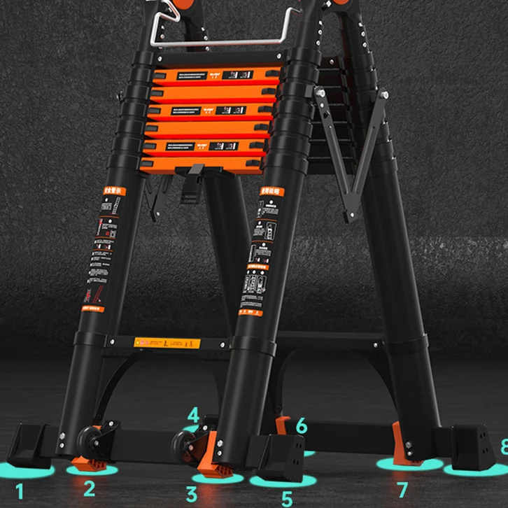 Folding Ladder Telescopic Ladder Aluminum Alloy Herringbone Stepladder Extended Ladders For Home Engineering Stairs Step 
Folding Ladder Telescopic Ladder Aluminum Alloy Herringbone Stepladder Extended Ladders For Home Engineering Stairs Step