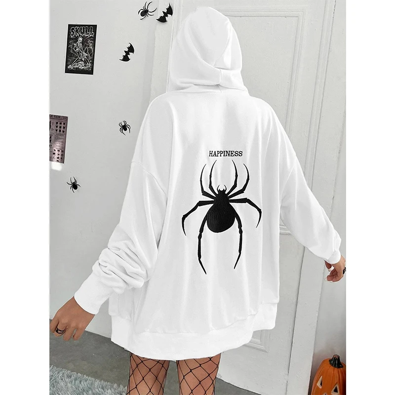 Spider Letter Graphic print Long sleeve Hoodie Sweatshirt Vintage streetwear Jacket Zipper Ladies Harajuku Women Top coat size
Spider Letter Graphic print Long sleeve Hoodie Sweatshirt Vintage streetwear Jacket Zipper Ladies Harajuku Women Top coat size