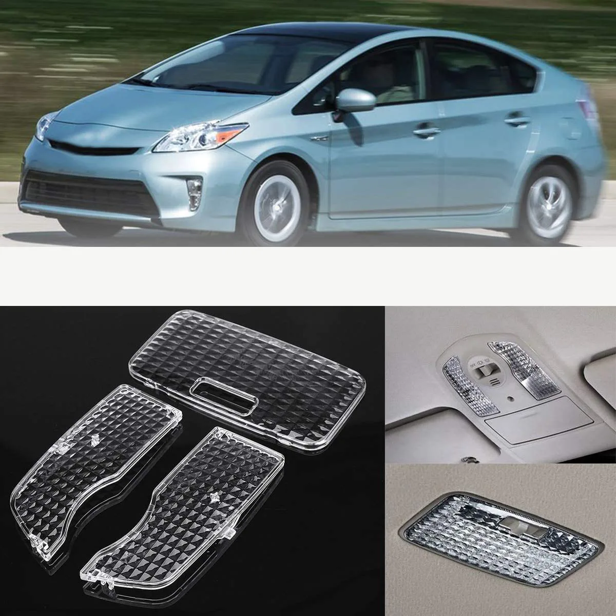 3Pcs Car Crystal Clear Interior Map Dome Light Reading Light Cover for Prius 2010 - 2015
3Pcs Car Crystal Clear Interior Map Dome Light Reading Light Cover for Prius 2010 - 2015