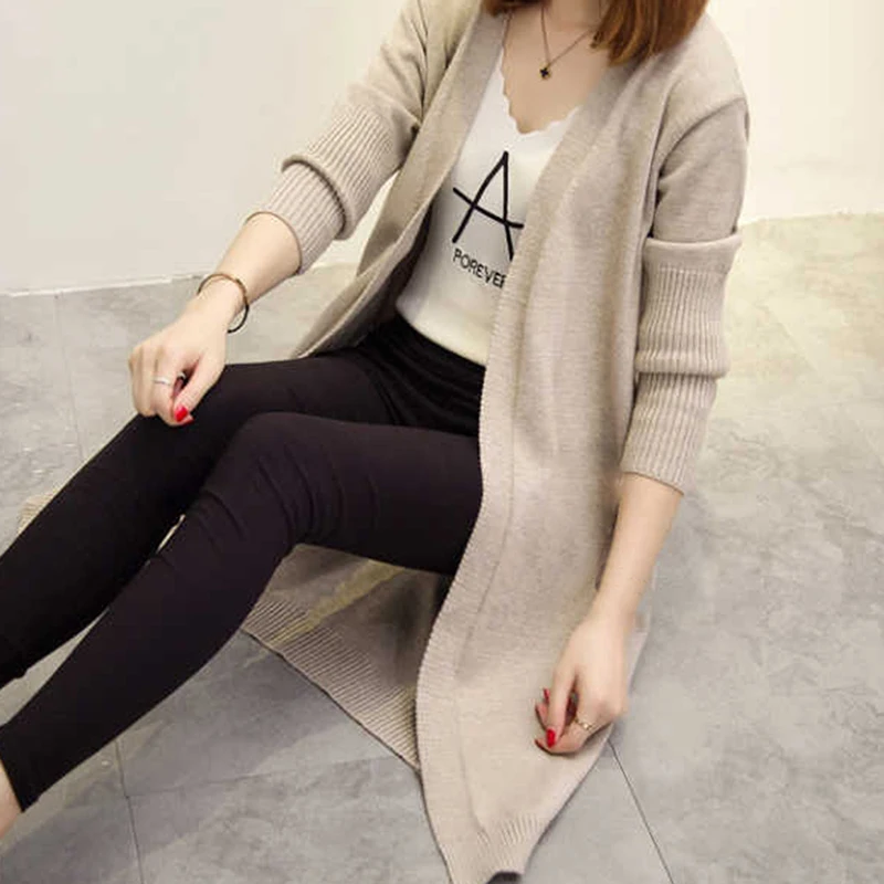 Mid-length Cardigan Sweater Women Long-sleeved Jacket Autumn Winter 2020 Women's Solid Color Cardigan Sweaters
Mid-length Cardigan Sweater Women Long-sleeved Jacket Autumn Winter 2020 Women's Solid Color Cardigan Sweaters