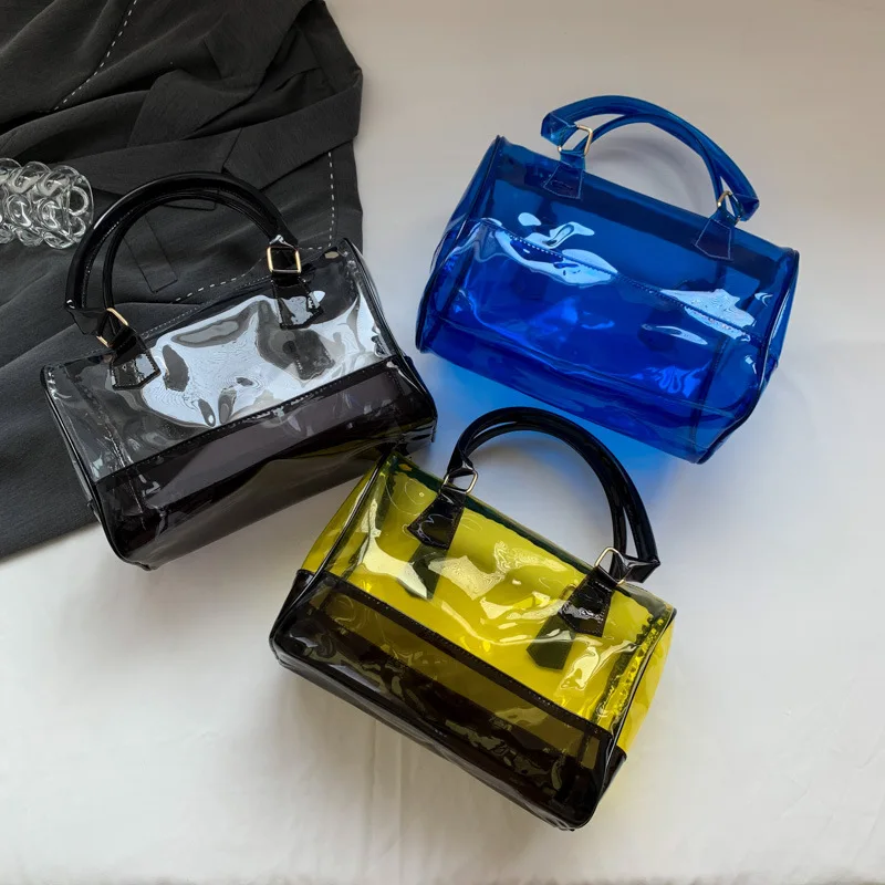 Summer PVC Jelly Bag Women Small Transparent Handbags Clear Commute Bag Purse Ins Versatil Beach Boston Bag Girl Storage bag
Summer PVC Jelly Bag Women Small Transparent Handbags Clear Commute Bag Purse Ins Versatil Beach Boston Bag Girl Storage bag