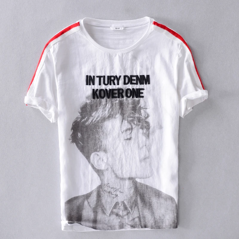 New Stylish Embroidery Short Sleeve Casual Linen Brand T Shirt For Men Trend Breathable Tops Clothing Camiseta Hombre Drop-Ship
New Stylish Embroidery Short Sleeve Casual Linen Brand T Shirt For Men Trend Breathable Tops Clothing Camiseta Hombre Drop-Ship
