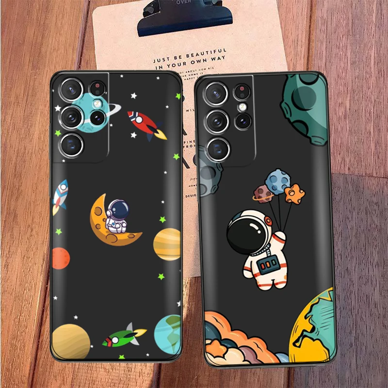 Cute Astronaut Phone Case For Samsung Galaxy S22 S21 S20 Ultra FE 5G S22 S10 10E S9 Plus Carcasa Liquid Silicon Black Back
Cute Astronaut Phone Case For Samsung Galaxy S22 S21 S20 Ultra FE 5G S22 S10 10E S9 Plus Carcasa Liquid Silicon Black Back