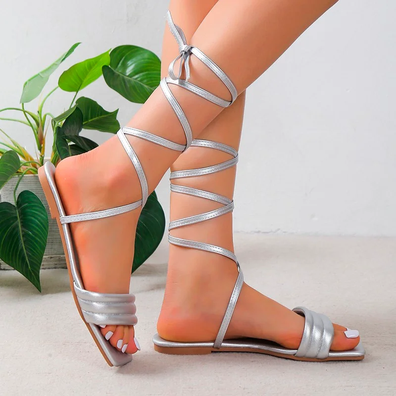 Summer New Women Square Toe Sandals Lace-up Shoes Sexy Open Toe Flip Flops Slippers Beach Dress Running Slides Women Shoes
Summer New Women Square Toe Sandals Lace-up Shoes Sexy Open Toe Flip Flops Slippers Beach Dress Running Slides Women Shoes