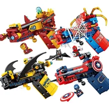 PUBG Game For Peace Gun Tech Avengers Iron Spiderman Captain Super Hero Building Blocks City Military Brick Shoot Assemble Toys