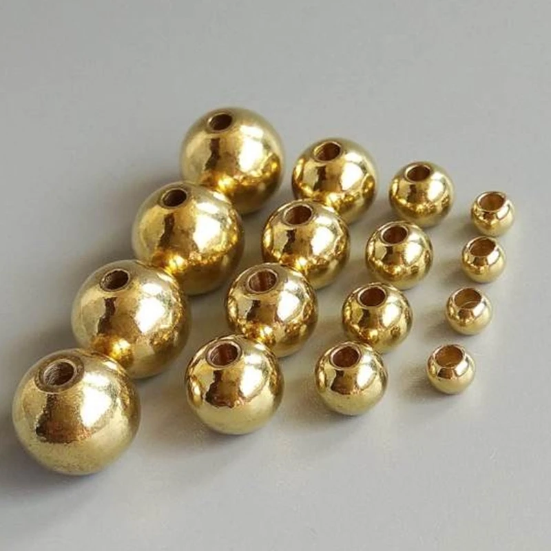 Light Gold Color Round Solid Brass Metal 4mm 5mm 6mm 8mm 10mm 12mm DIY Loose Spacer Crafts Beads for Jewelry Making
Light Gold Color Round Solid Brass Metal 4mm 5mm 6mm 8mm 10mm 12mm DIY Loose Spacer Crafts Beads for Jewelry Making