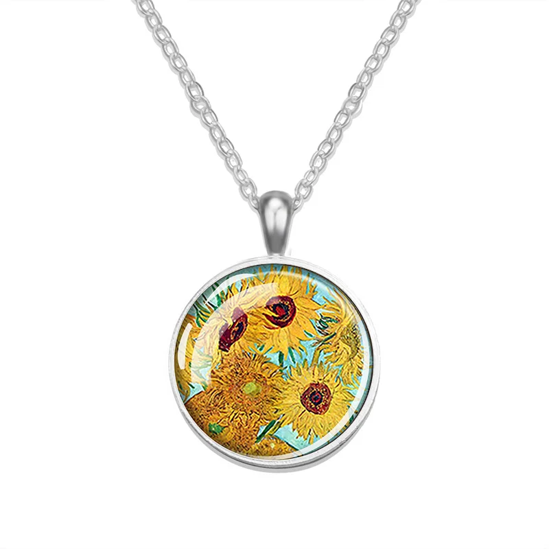 2023 New Necklace Sunflower Starry Sky Glass Gem Necklace Women's Silver Plated Chain Pendant Necklace Jewelry Accessories
2023 New Necklace Sunflower Starry Sky Glass Gem Necklace Women's Silver Plated Chain Pendant Necklace Jewelry Accessories
