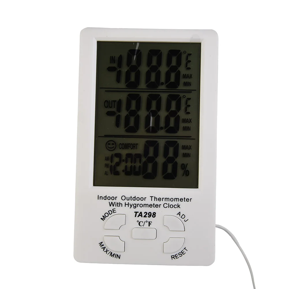 Digital LCD Thermometer Hygrometer Humidity Meter In/Outdoor Temperature Tester Weather Station Clock
Digital LCD Thermometer Hygrometer Humidity Meter In/Outdoor Temperature Tester Weather Station Clock