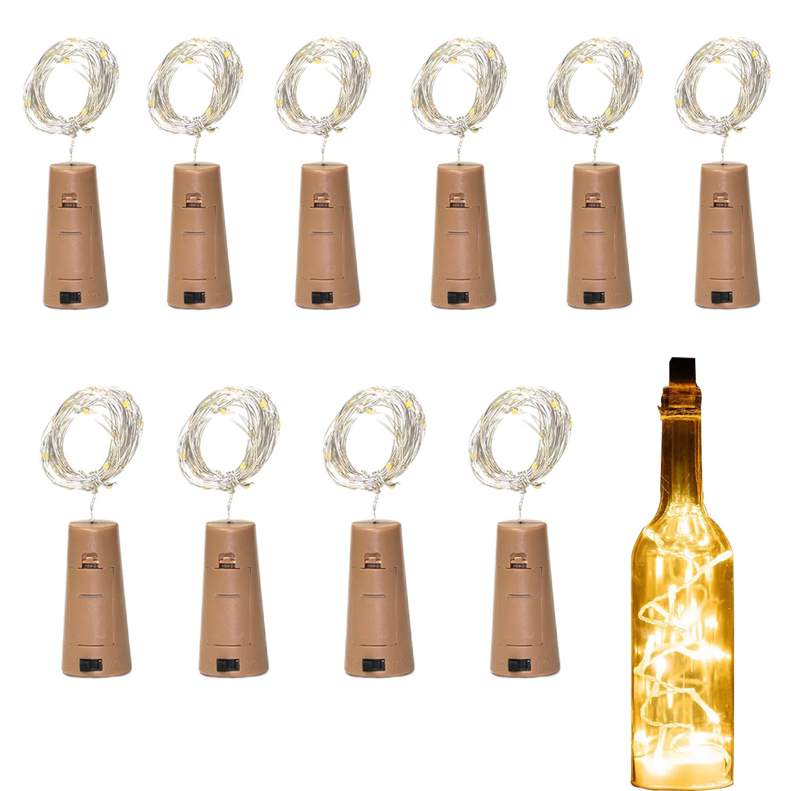 10pcs 20 LED Cork Wine Bottle Stopper Copper Garland Wire Fairy String Light 2M Outdoor Party Decoration Bar Light Birthday Part
10pcs 20 LED Cork Wine Bottle Stopper Copper Garland Wire Fairy String Light 2M Outdoor Party Decoration Bar Light Birthday Part