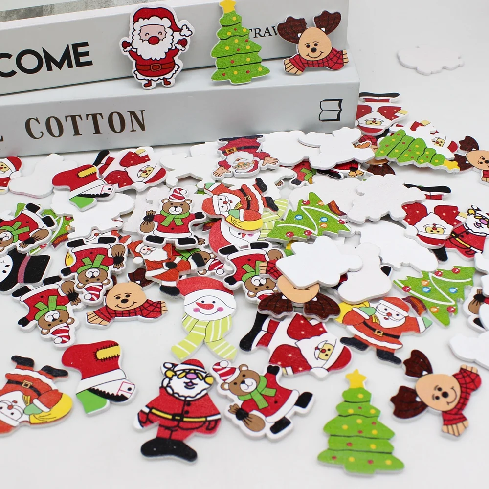 30pcs/lot Christmas wood chips for Crafts Products Scrapbook Random Mixed Christma buttons Printing
30pcs/lot Christmas wood chips for Crafts Products Scrapbook Random Mixed Christma buttons Printing