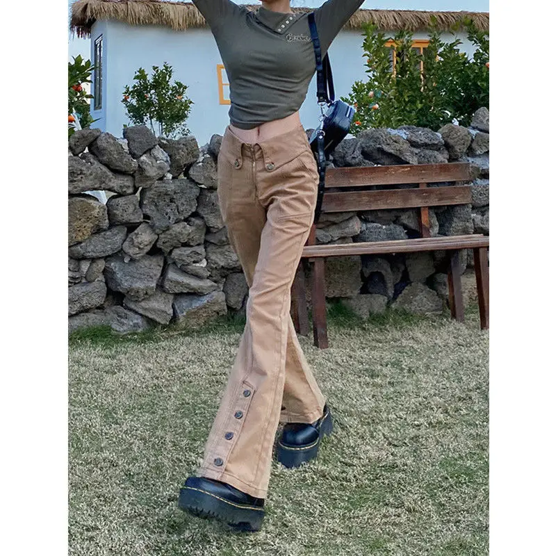 Brown High Waisted Y2K Flare Jeans Aesthetic Retro 2000s Cute Denim Sweatpants Streetwear Fashion Harajuku Casual Capris
Brown High Waisted Y2K Flare Jeans Aesthetic Retro 2000s Cute Denim Sweatpants Streetwear Fashion Harajuku Casual Capris