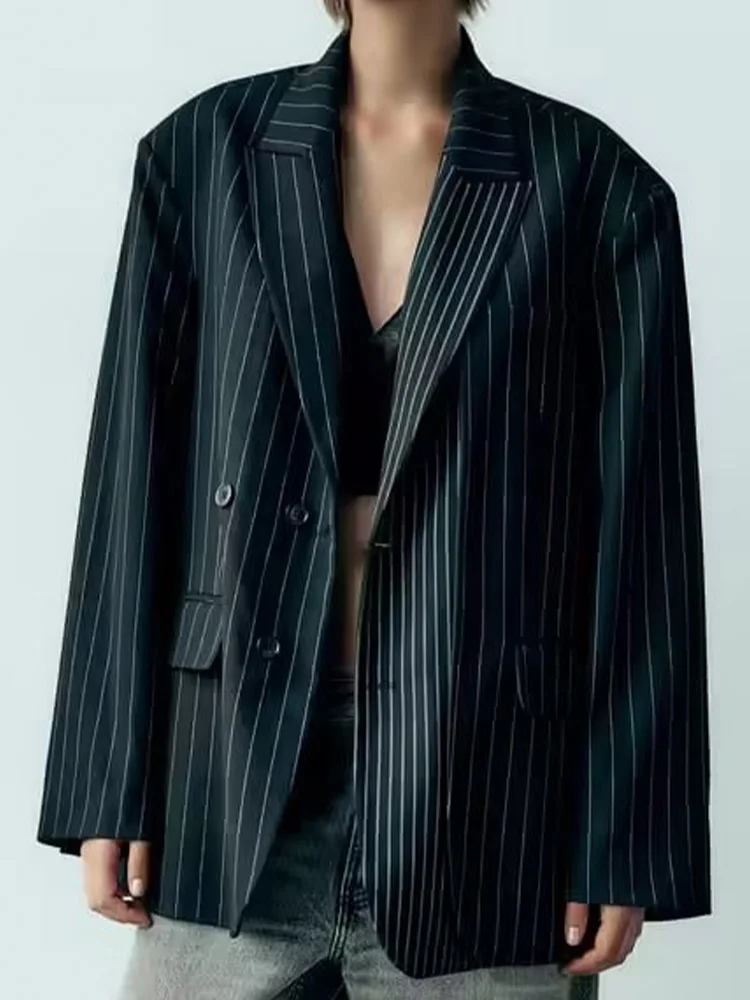 TRAF ZA Women Striped Loose Blazers 2023 Autumn Casual Jacket Women Long Sleeve Office Blazer Woman Basic Women's Blazers Coat
TRAF ZA Women Striped Loose Blazers 2023 Autumn Casual Jacket Women Long Sleeve Office Blazer Woman Basic Women's Blazers Coat