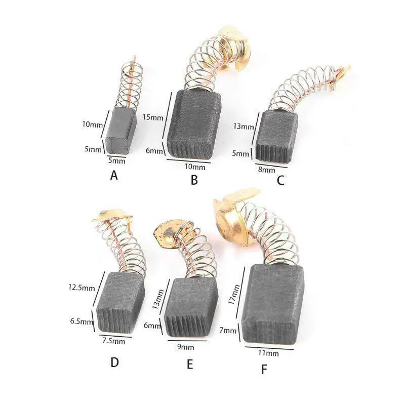 10pcs Carbon Brush Electric Hammer Dril Generic Electric Motor Angle Grinder Graphite Brush Replacement Power Tool 6 Type
10pcs Carbon Brush Electric Hammer Dril Generic Electric Motor Angle Grinder Graphite Brush Replacement Power Tool 6 Type