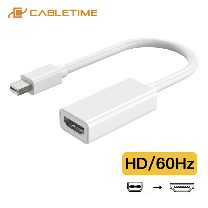 CABLETIME Mini DisplayPort to HDMI Adapter Mini DP to HDMI M/F Converter 1080P 30hz for MacBook Pro Air iMac projector C206
CABLETIME Mini DisplayPort to HDMI Adapter Mini DP to HDMI M/F Converter 1080P 30hz for MacBook Pro Air iMac projector C206