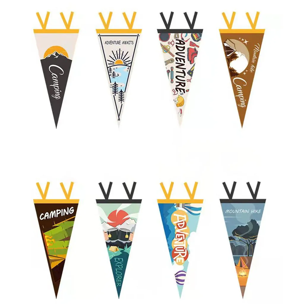 Outdoor Camp Flag Colorful Triangle Atmosphere Wind Flag Camping Decoration Colorful Tent Sign Flag Home Garden Decor Ornaments
Outdoor Camp Flag Colorful Triangle Atmosphere Wind Flag Camping Decoration Colorful Tent Sign Flag Home Garden Decor Ornaments