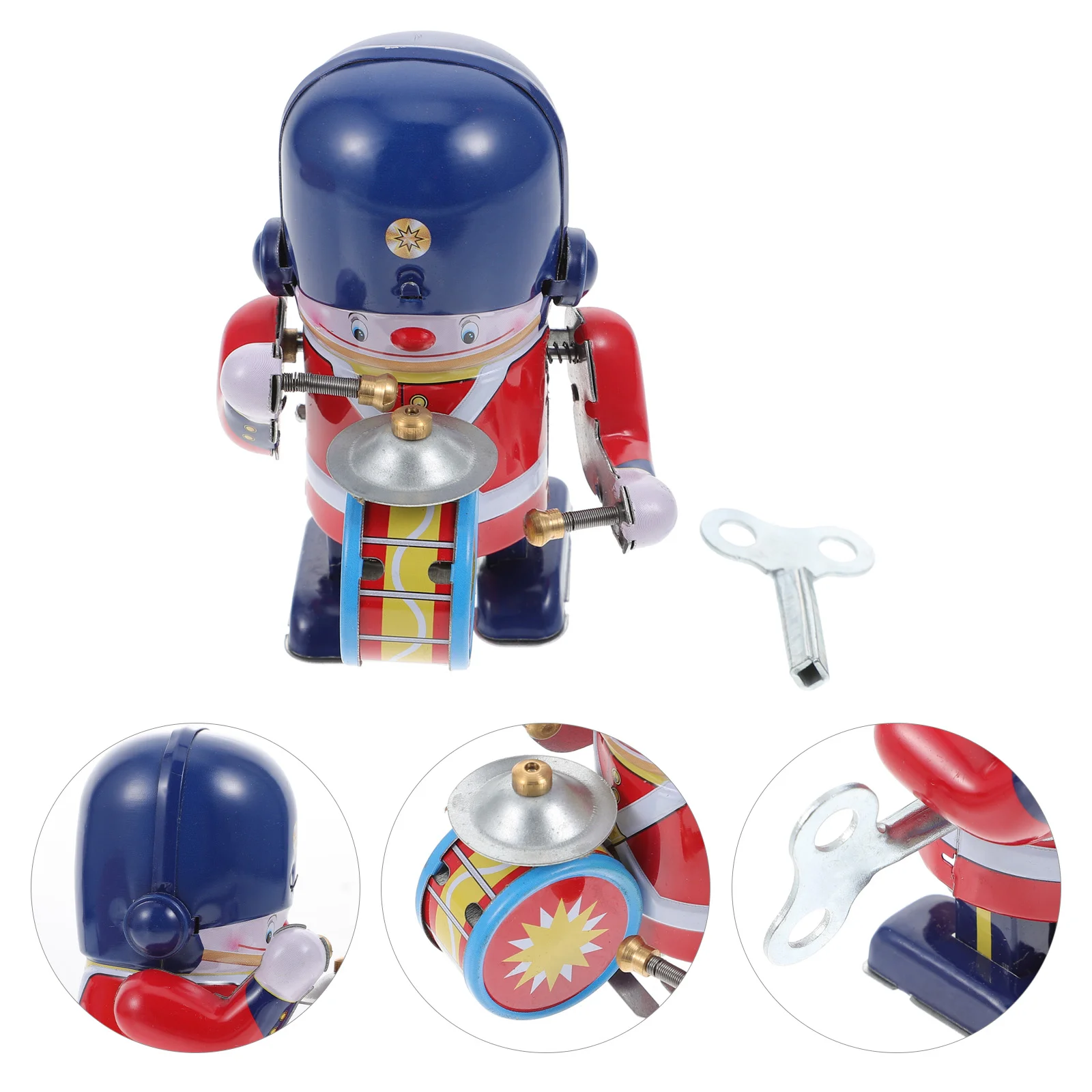 Toyswind Clockwork Drummer Toy Robot Tinplate Tin Kidssoldier Drumming Vintage Metal Children Party Walking Plaything Tabletop
Toyswind Clockwork Drummer Toy Robot Tinplate Tin Kidssoldier Drumming Vintage Metal Children Party Walking Plaything Tabletop