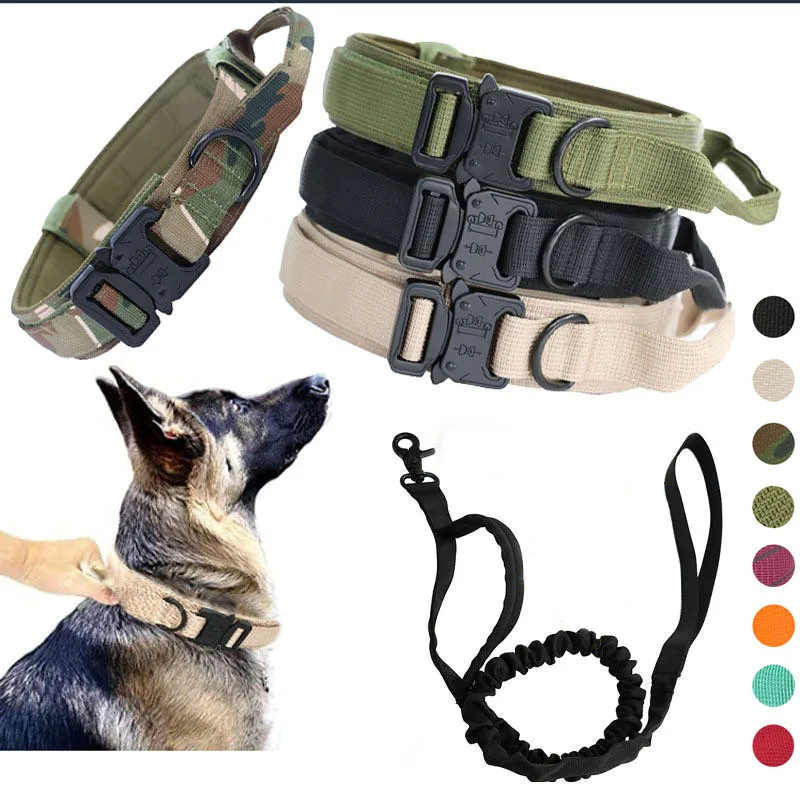 Military Tactical Dog Collar Leash Set Durable Adjustable Pet Collar Large Dog German Shepherd Training Accessories
Military Tactical Dog Collar Leash Set Durable Adjustable Pet Collar Large Dog German Shepherd Training Accessories