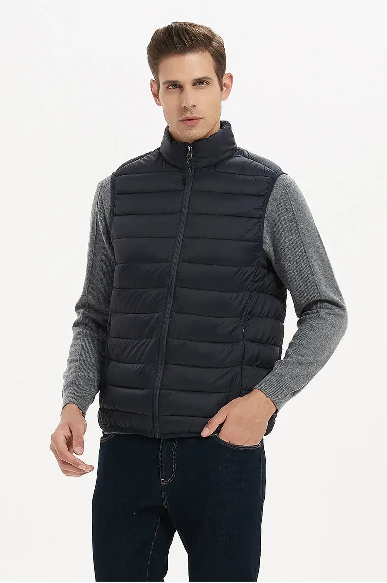 New Men's Hiking Vests Down cotton Sleeveless Jacket Zip Up Stand Collar Vest Warm Tops Jogger Lightweight Coats Autumn Winter
New Men's Hiking Vests Down cotton Sleeveless Jacket Zip Up Stand Collar Vest Warm Tops Jogger Lightweight Coats Autumn Winter