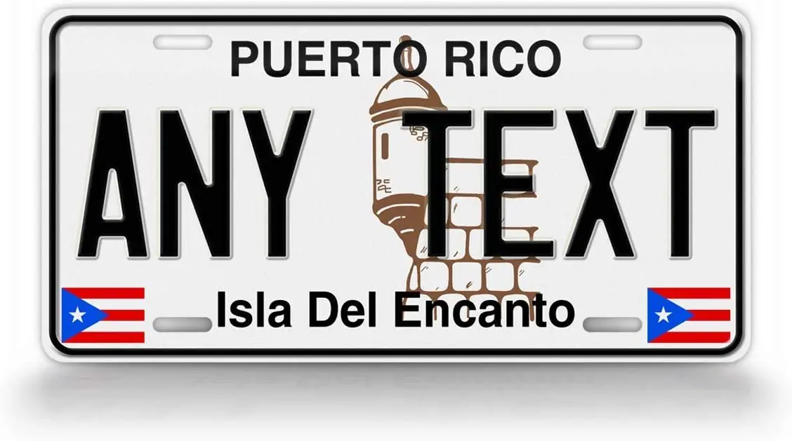 Personalized Puerto Rico Classic License Plate PR Replica Custom Text Isla Del Encanto Auto Tag
Personalized Puerto Rico Classic License Plate PR Replica Custom Text Isla Del Encanto Auto Tag