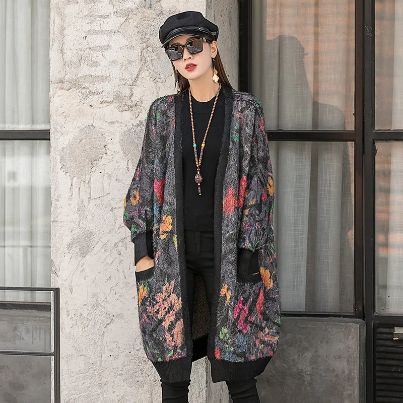 Autumn Winter Mink Jacket Women Temperament Long Style Sweater Cardigan Casual Loose Knitting Wear Outfit
Autumn Winter Mink Jacket Women Temperament Long Style Sweater Cardigan Casual Loose Knitting Wear Outfit