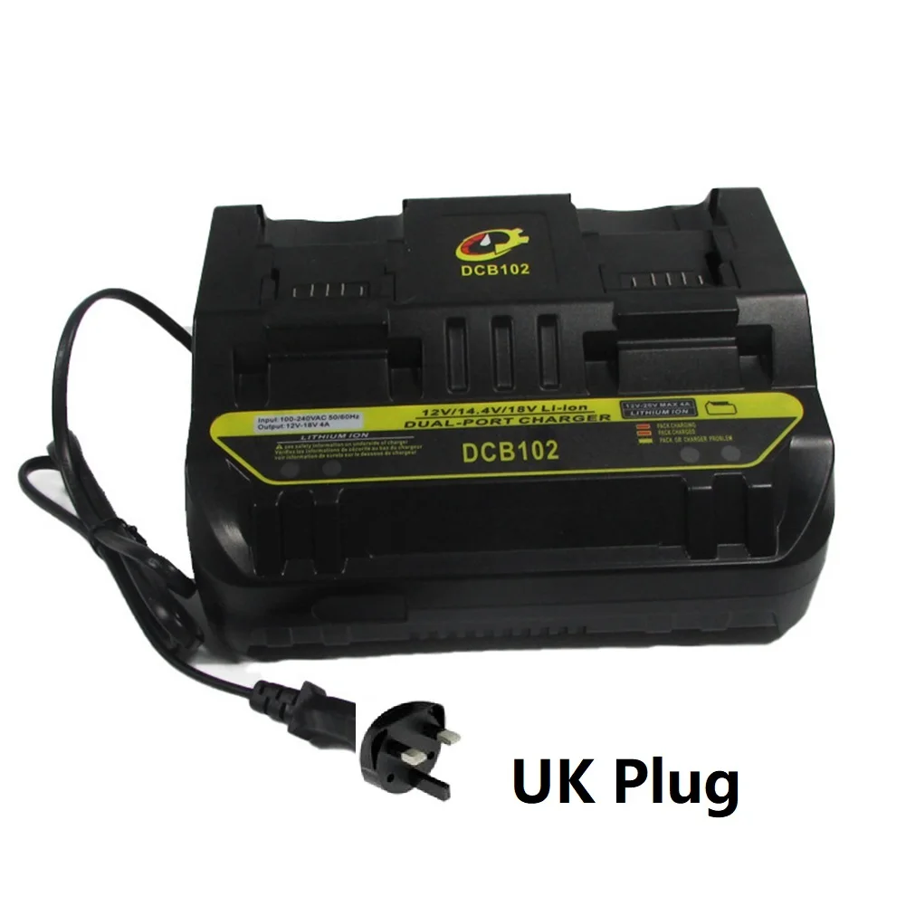 XR Multi Voltage Double Charger For 10.8-18V Including USB Port DCB102/DCB104 Dual 2 Port Fast Battery Charger UK /US/AU/EU
XR Multi Voltage Double Charger For 10.8-18V Including USB Port DCB102/DCB104 Dual 2 Port Fast Battery Charger UK /US/AU/EU