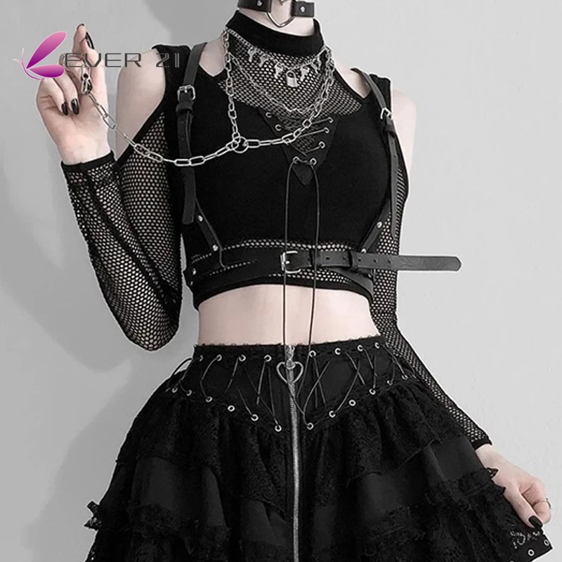 Goth Dark Fishnet Cut Out Women Sexy Halter T Shirts Mall Gothic Grunge Black Bandage Crop Tops Punk Drop Shoulders Alt Clothing
Goth Dark Fishnet Cut Out Women Sexy Halter T Shirts Mall Gothic Grunge Black Bandage Crop Tops Punk Drop Shoulders Alt Clothing