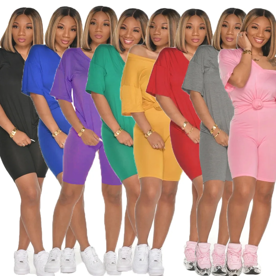 356133 Spring and Winter Women Casual Fashion Solid Color Short Sleeve Shorts Sports Two-Piece Set Hot
356133 Spring and Winter Women Casual Fashion Solid Color Short Sleeve Shorts Sports Two-Piece Set Hot