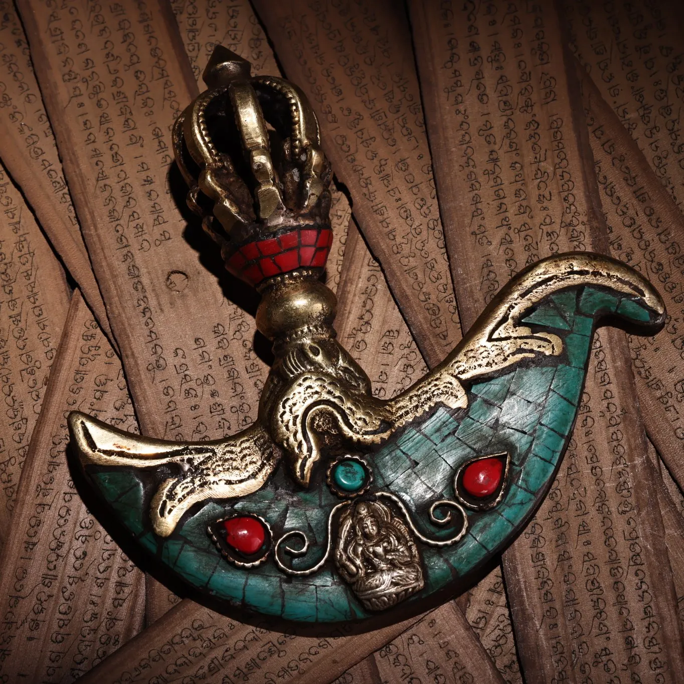 9"Tibetan Temple Collection Bronze painted mosaic Gem nine shares Dorje Vajra Phurpa Manjushri Buddhist utensils Town house
9"Tibetan Temple Collection Bronze painted mosaic Gem nine shares Dorje Vajra Phurpa Manjushri Buddhist utensils Town house