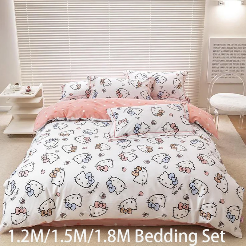 Cartoon Sanrio Hello Kitty Bedding Set Four Piece Sets Kawaii Anime Cotton Comforter Quilt Cover Bed Sheets Pillowcases Gifts
Cartoon Sanrio Hello Kitty Bedding Set Four Piece Sets Kawaii Anime Cotton Comforter Quilt Cover Bed Sheets Pillowcases Gifts