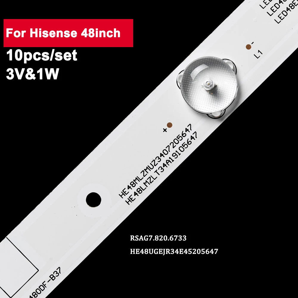 10 шт., подсветка 48K220JD, 530 мм, задняя подсветка, ТВ-полоса для Hisense, 48 дюймов, 6 светодиодов, LED48EC280JD, LED48K20JD,LED48EC290N, LED48K320U, светодиодный
10 шт., подсветка 48K220JD, 530 мм, задняя подсветка, ТВ-полоса для Hisense, 48 дюймов, 6 светодиодов, LED48EC280JD, LED48K20JD,LED48EC290N, LED48K320U, светодиодный