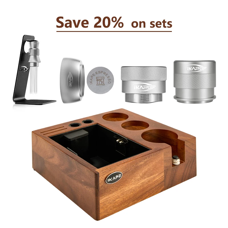 IKAPE Espresso products, Coffee Tool Set with V2 Knock Box (Six-piece suit, Sliver)
IKAPE Espresso products, Coffee Tool Set with V2 Knock Box (Six-piece suit, Sliver)
