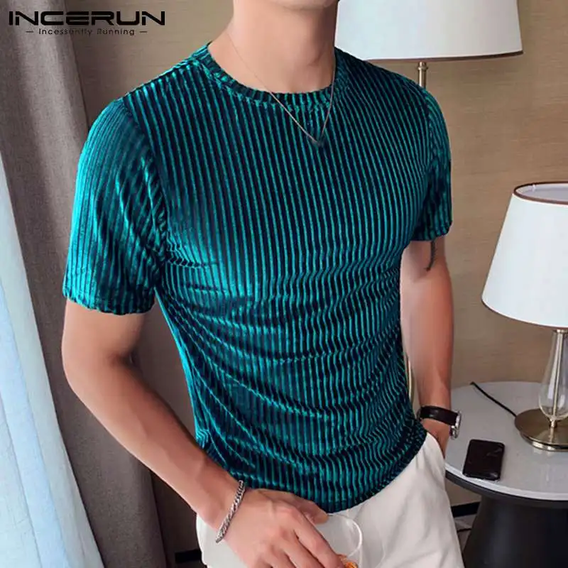 Fashion Casual Style Men's Camiseta Party Shows Tees INCERUN Male Stylish Hot Sale Drawstring Round Neck Stretch T-shirts S-3XL
Fashion Casual Style Men's Camiseta Party Shows Tees INCERUN Male Stylish Hot Sale Drawstring Round Neck Stretch T-shirts S-3XL